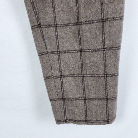 Asos Plaid Wool Pants Womens 32x32 Tapered Leg Academia Heritage - Picture 6 of 12